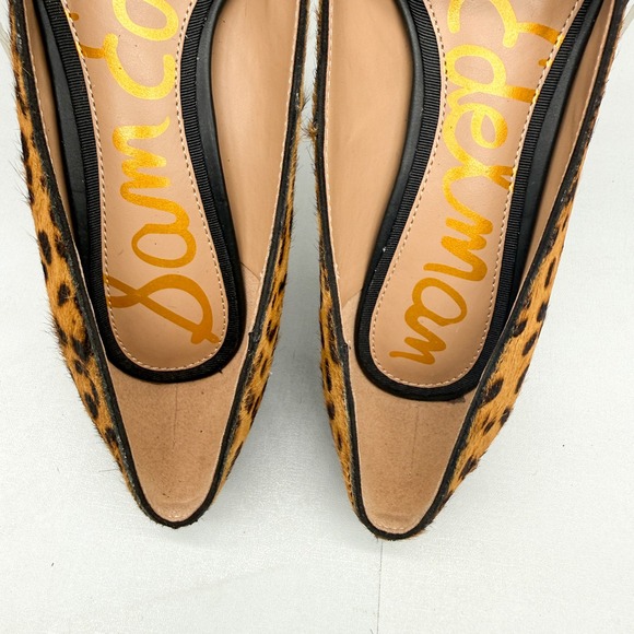 Sam Edelman Womens 6.5 Vienna Leopard Print Calf Hair Pointed Toe Pumps Heels - Picture 10 of 13